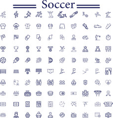 Soccer sports line icon