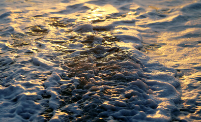 Photos of golden waves of the Black Sea - 676910469