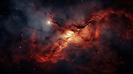 Fototapeta premium Embark on a cosmic journey with this captivating long exposure image capturing the ethereal beauty of the Soul Nebula. Immerse yourself in the mesmerizing celestial hues