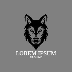 Wolf head vector illustration, for screen printing, logo, icon and mascot.