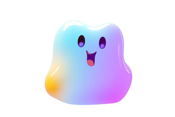 3D Cartoon Cute Blob Ghost