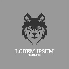 Wolf head vector illustration, for screen printing, logo, icon and mascot.
