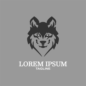 Wolf head vector illustration, for screen printing, logo, icon and mascot.