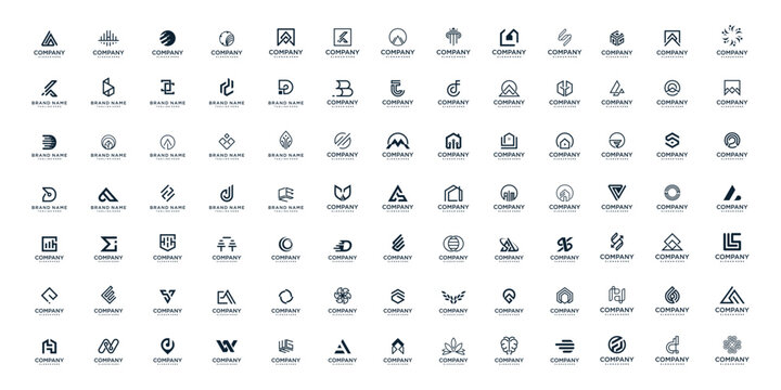 Set of mega bundle company logo design element icon idea