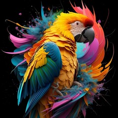 Obraz premium blue and yellow macaw ara ararauna
