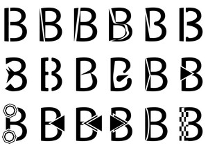 Capital B letter design for logo