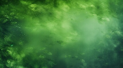 Seaweed underwater green background.