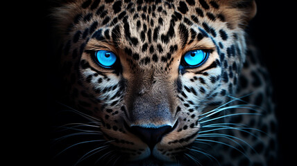 Fototapeta na wymiar leopard with big eyes