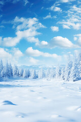 Fototapeta na wymiar Beautiful winter landscape.Vertical photography