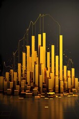 Humans hand shows on hi-tech cyber digital screen with financial graphs. Business analytics concept image.