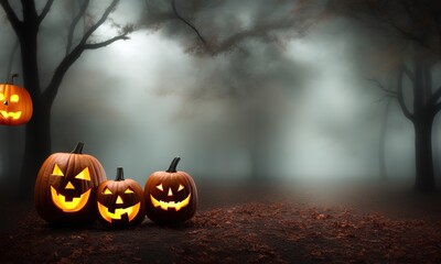 halloween background with pumpkin