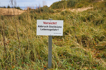 Schilder auf der Insel Rügen, Mecklenburg Vorpommern, Deutschland
