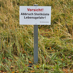 Schilder auf der Insel Rügen, Mecklenburg Vorpommern, Deutschland