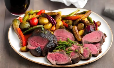 lamb chops with vegetables