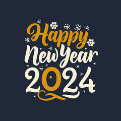 Happy New Year 2024 SVG design