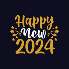 Happy  New 2024  SVG design