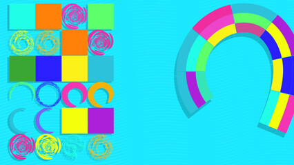 colorful vector background template with geometric shapes