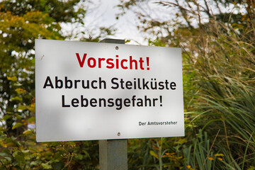 Schilder auf der Insel Rügen, Mecklenburg Vorpommern, Deutschland