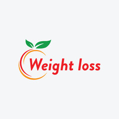 health weight loss logo design vector format