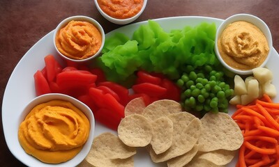 vegetables and dip