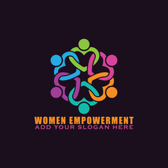 women empowerment logo design vector format