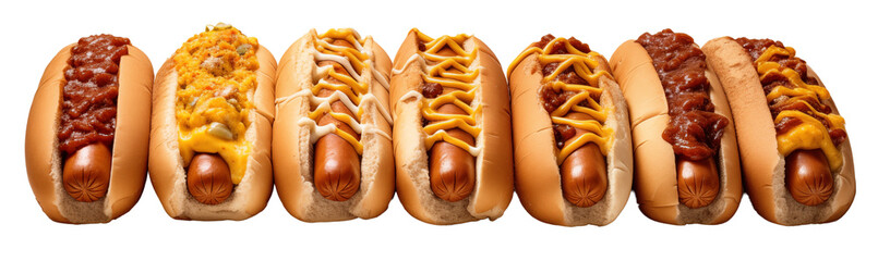 hotdogs isolated on white background