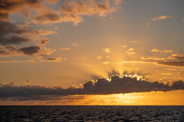 sunset over the sea