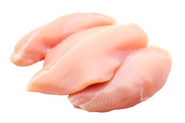 raw chicken breasts isolated on white background