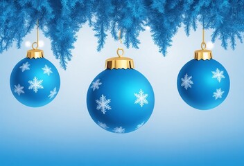 blue christmas balls