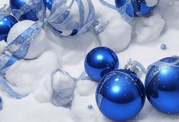 blue christmas balls