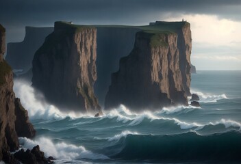 storm over the sea