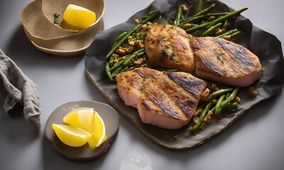 grilled chicken with vegetables