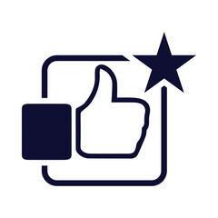 thumbs up, star, like, like thumbs up icon