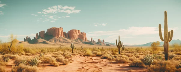 Fotobehang Arizona desert landscape background. ai generative © Oleksandr