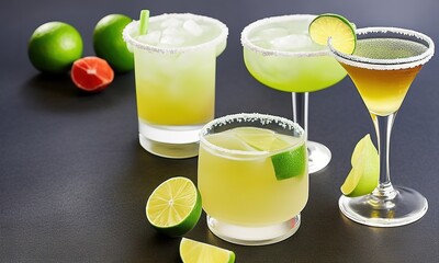 cocktail with kiwi and lime