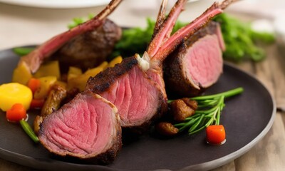lamb chops with vegetables