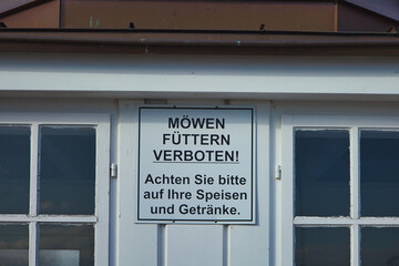 Schilder auf der Insel Rügen, Mecklenburg Vorpommern, Deutschland