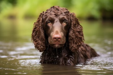 Irish Water Spaniel Dog - Portraits of AKC Approved Canine Breeds