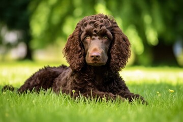 Irish Water Spaniel Dog - Portraits of AKC Approved Canine Breeds