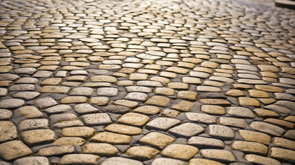 cobblestone street in the city background
