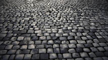 uneven cobblestone street in the city background