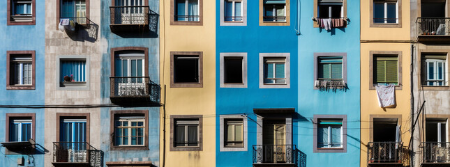 Fototapeta na wymiar Colorblock buildings
