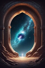 Ancient Gateway to a Starry Cosmic Event