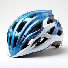 A close up of a helmet on a white background.