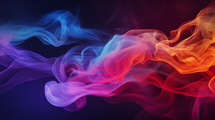 Fototapeta premium Abstract multicolored powder explosion on a black background.Generative AI