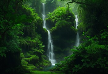 waterfall in the jungle