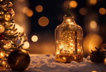 golden Christmas tree