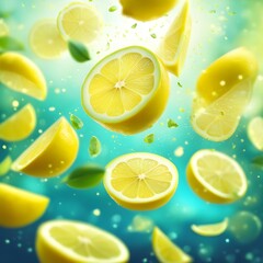 lemon explosion of lemon slices