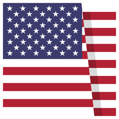 Flag of USA icon illustration