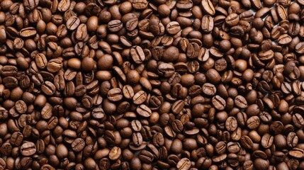 Fototapeta premium Caffeine brown espresso background beans roast closeup black coffee breakfast drink dark